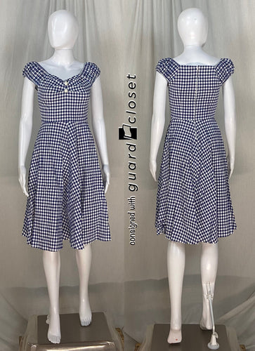 10 blue checkered Muxxn dresses - guardcloset