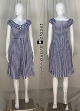 Load image into Gallery viewer, 10 blue checkered Muxxn dresses - guardcloset
