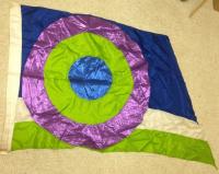 48 Blue green purple bullseye target flags