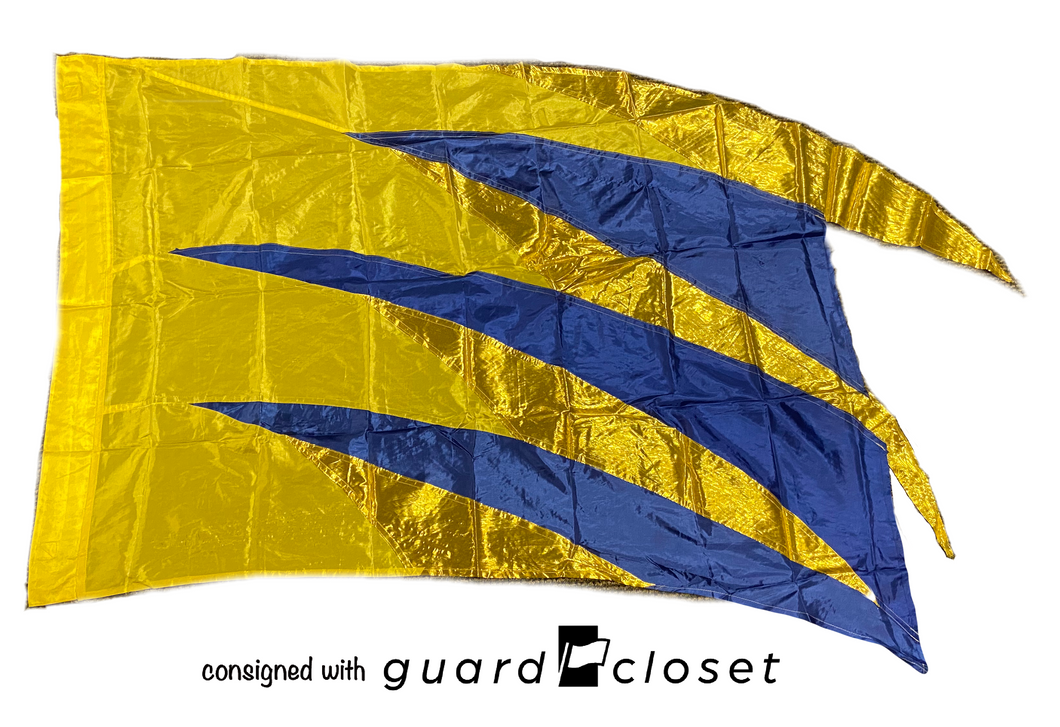 21 blue yellow gold flags