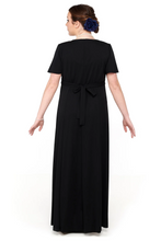 Load image into Gallery viewer, CHRISTINA (Style #119) - Flutter Sleeve Scoop Neckline Dress
