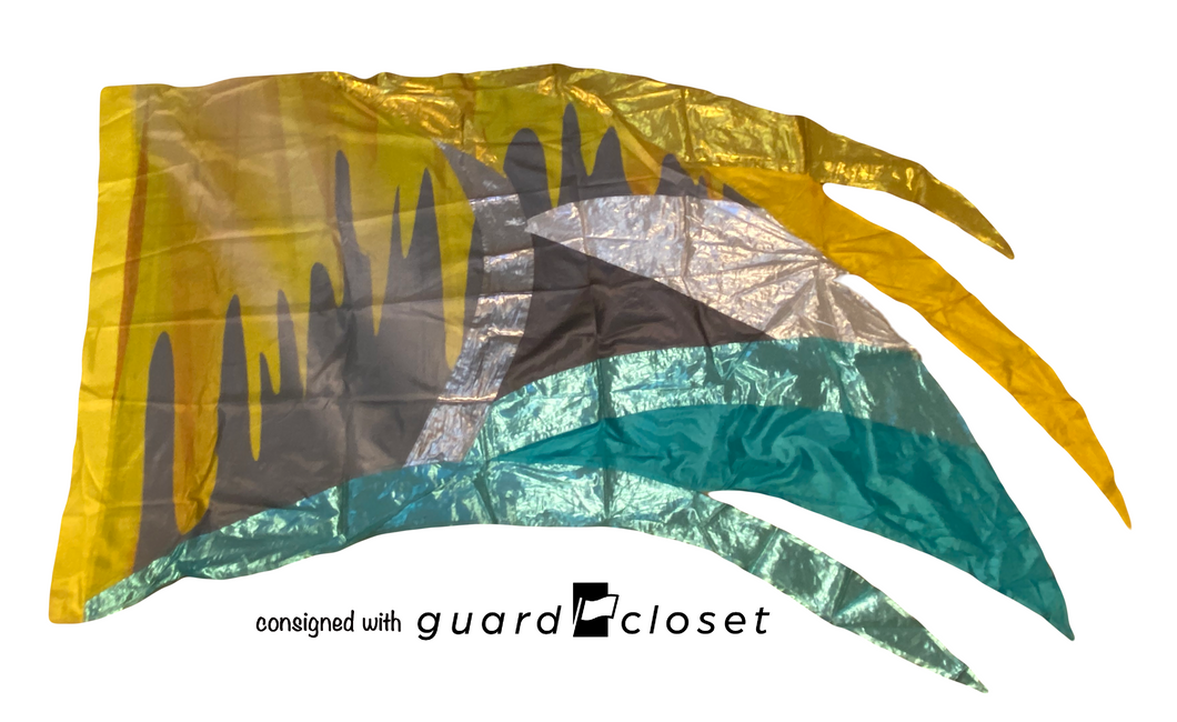 28 aqua gold gray silver swing flags