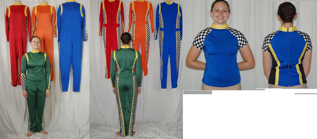 13 multi color racing Tops + 23 racing Jumpsuits by Algy