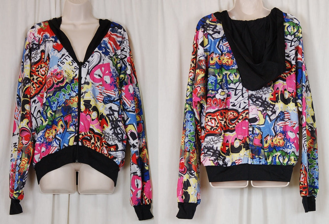 51 urban graffiti Algy zip up hooded jackets