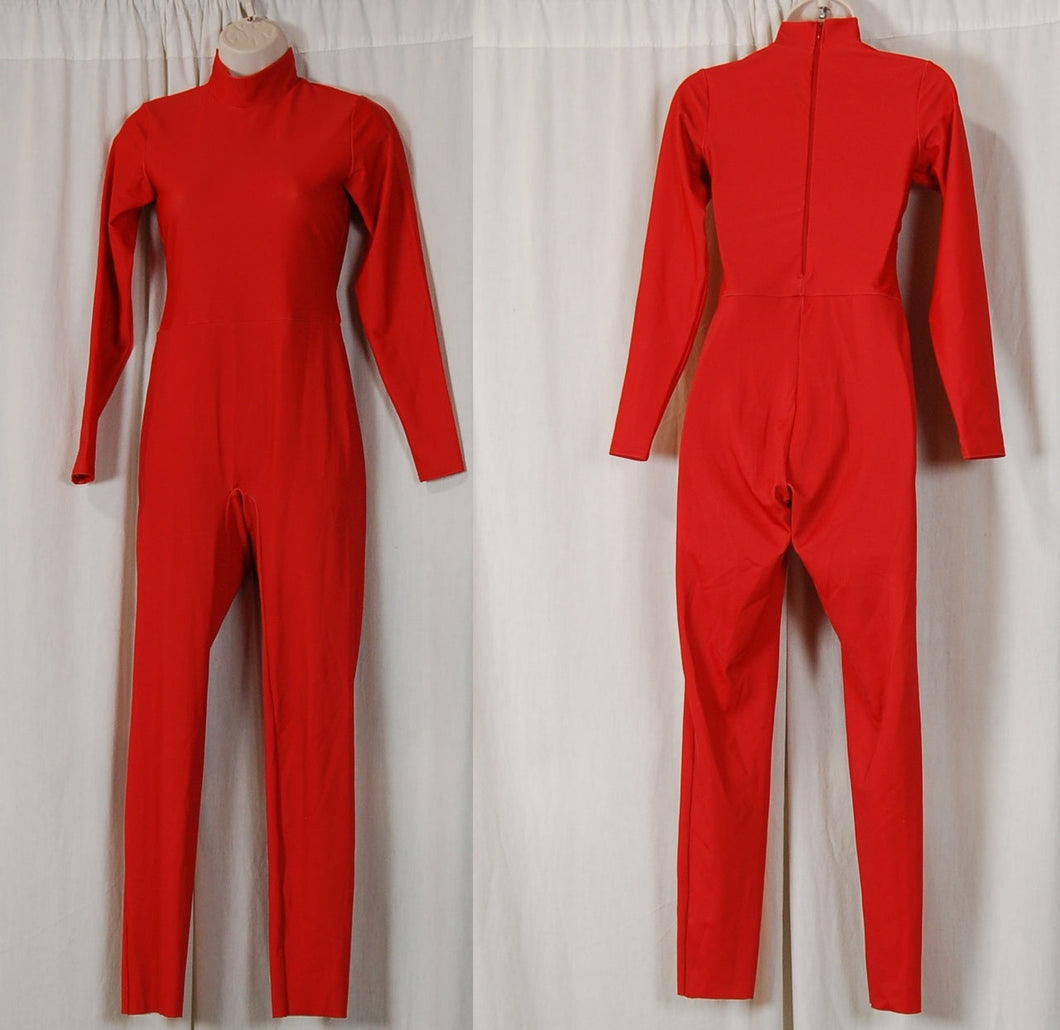 48 solid red long sleeve R&S Marching Arts unitards