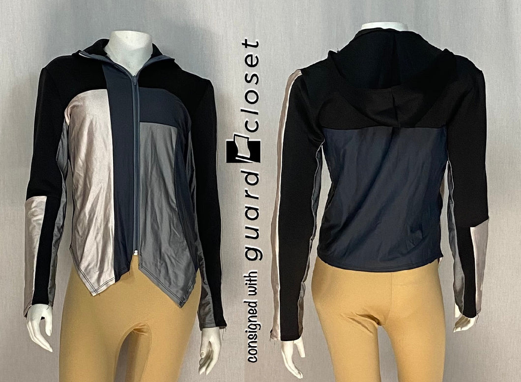 15 black gray white zip-up hooded jackets by Creative Costuming & Designs