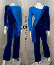 Load image into Gallery viewer, 27 total blue uniforms -27 tops 30 pants Dance Sophisticates
