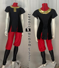 Load image into Gallery viewer, 9 total black red uniforms + sleeves Creative Costuming &amp; Designs
