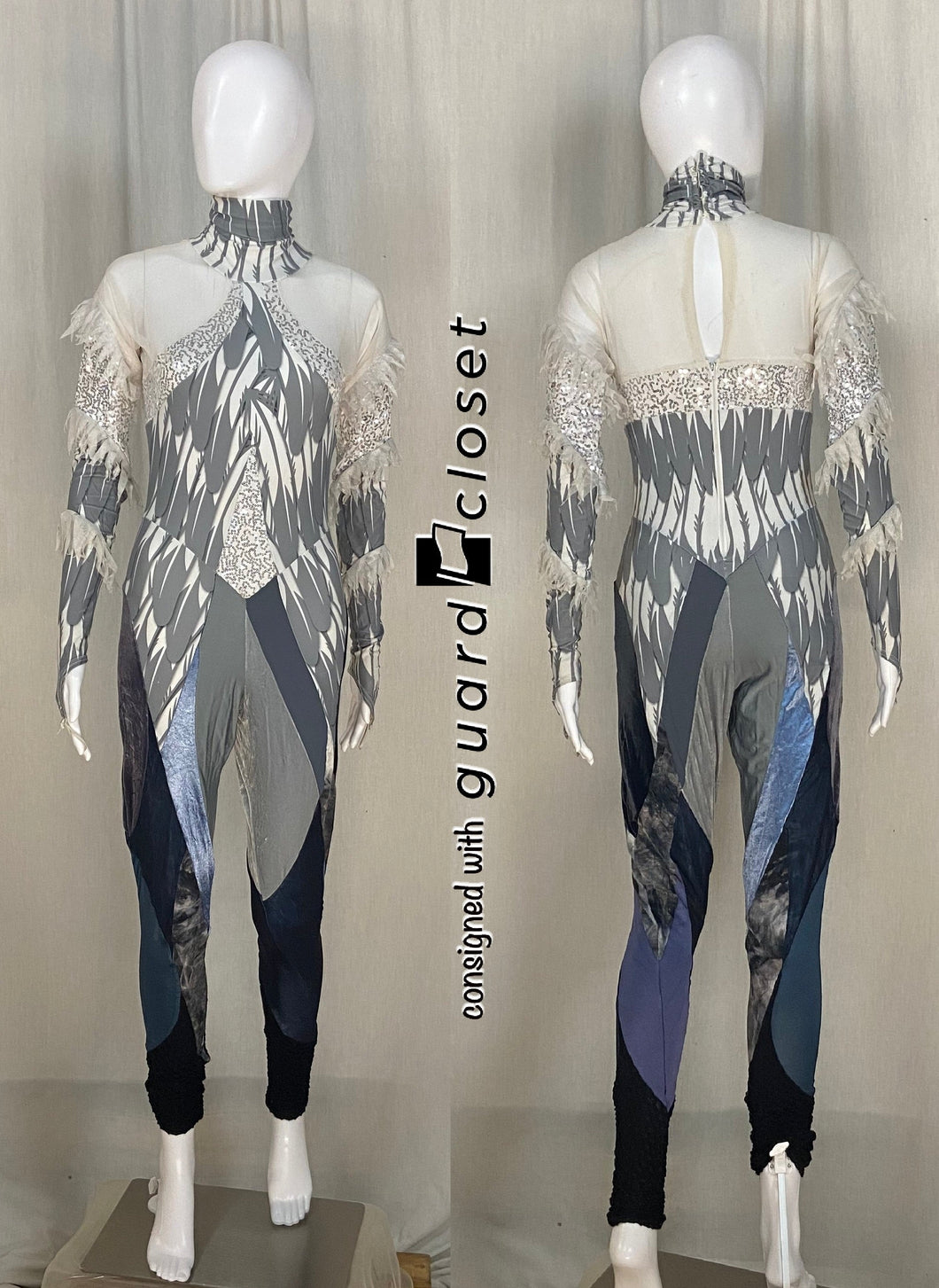 11 silver white swan unitards Fred J. Miller