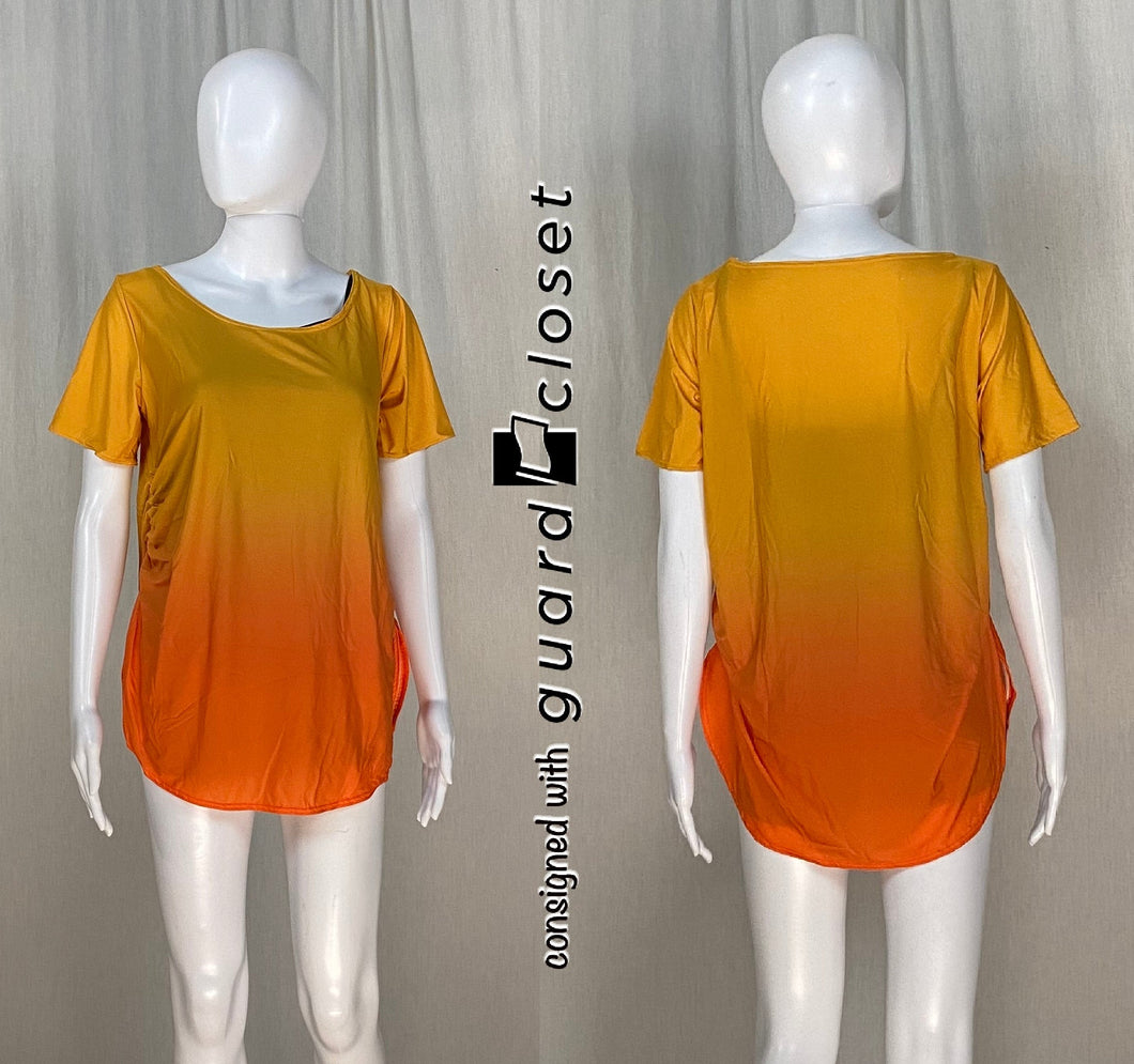 6 orange short sleeve tops + 6 black biketards by Balera