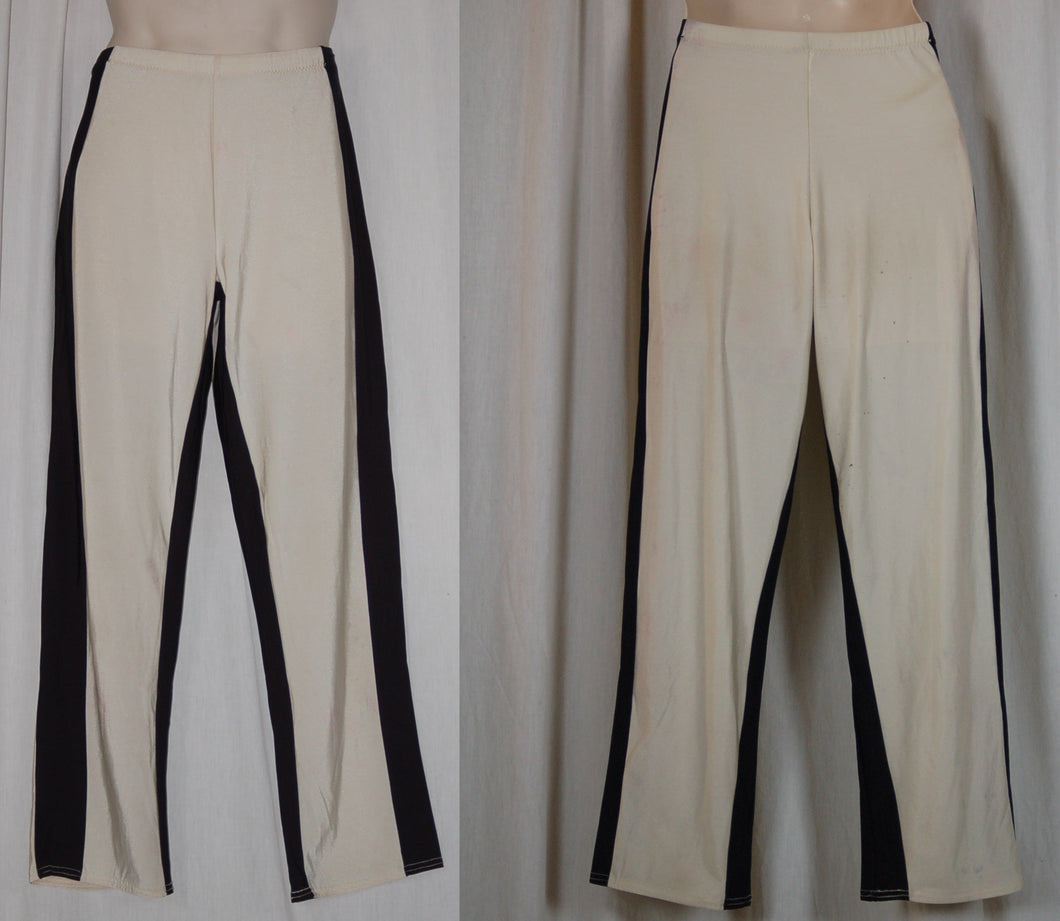 9 beige/black pants