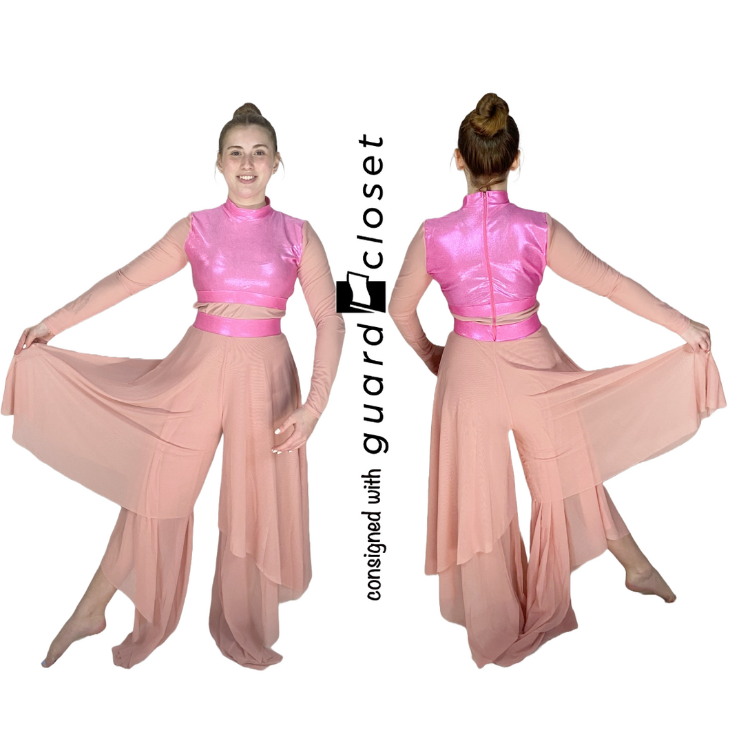 14 Pink Sleeveless Flowy Pant Creative Costuming & Designs Unitards