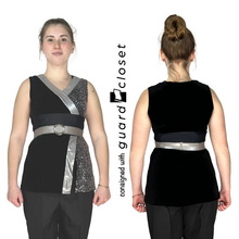 Load image into Gallery viewer, 10 Female + 1 Male Black Silver Dance Sophisticates Sleeveless Tops
