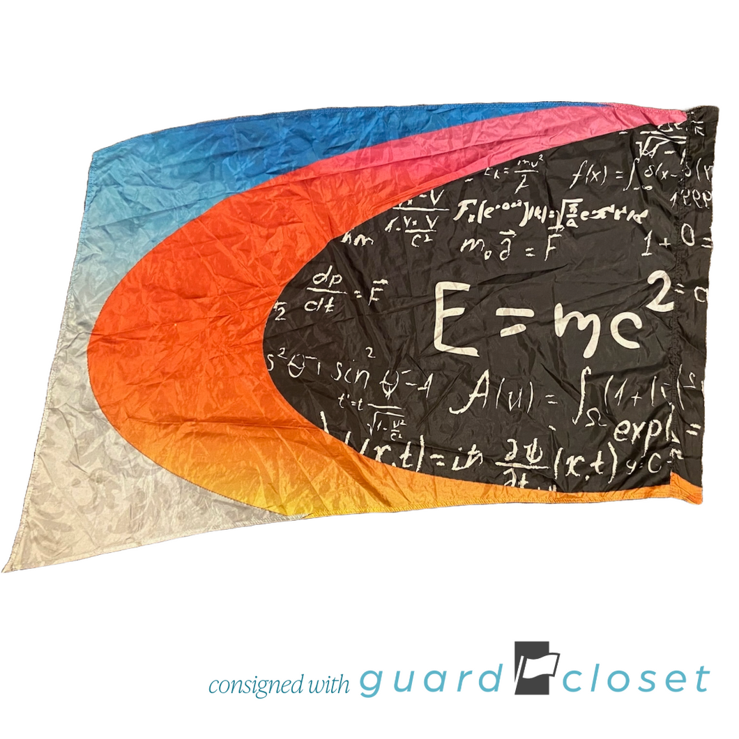 14 multicolor chalkboard Einstein science math flags