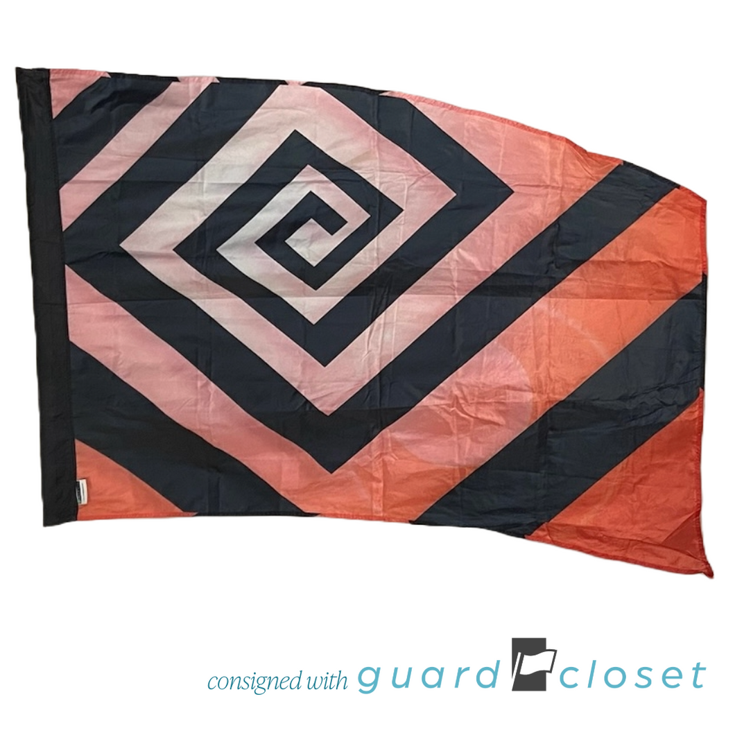 15 Red Black Angular Vortex Style Plus Flags