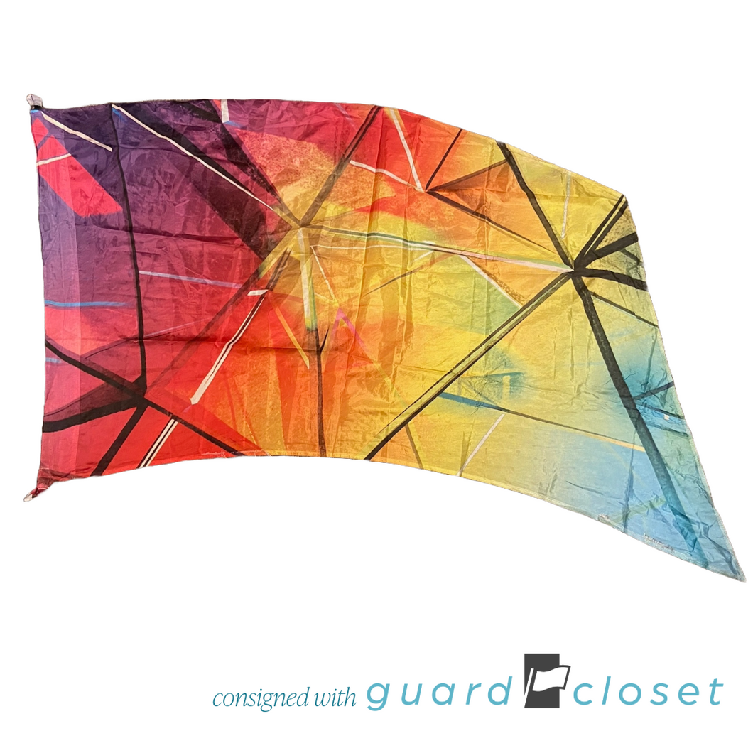 26 multicolor glass pane flags