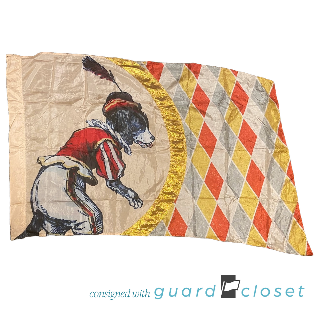 5 circus dog flags by R&S Marching Arts