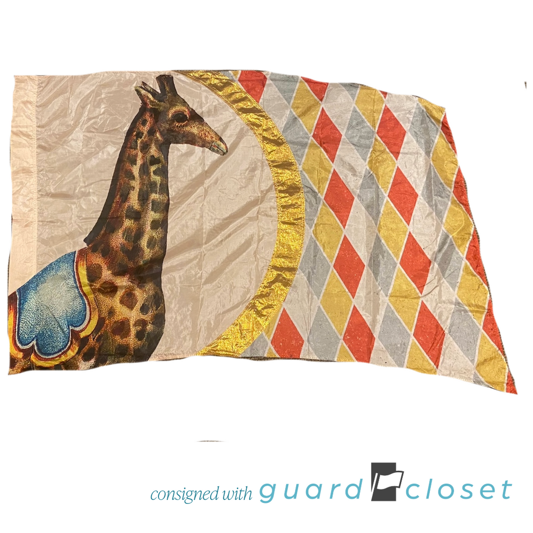 6 circus giraffe flags by R&S Marching Arts