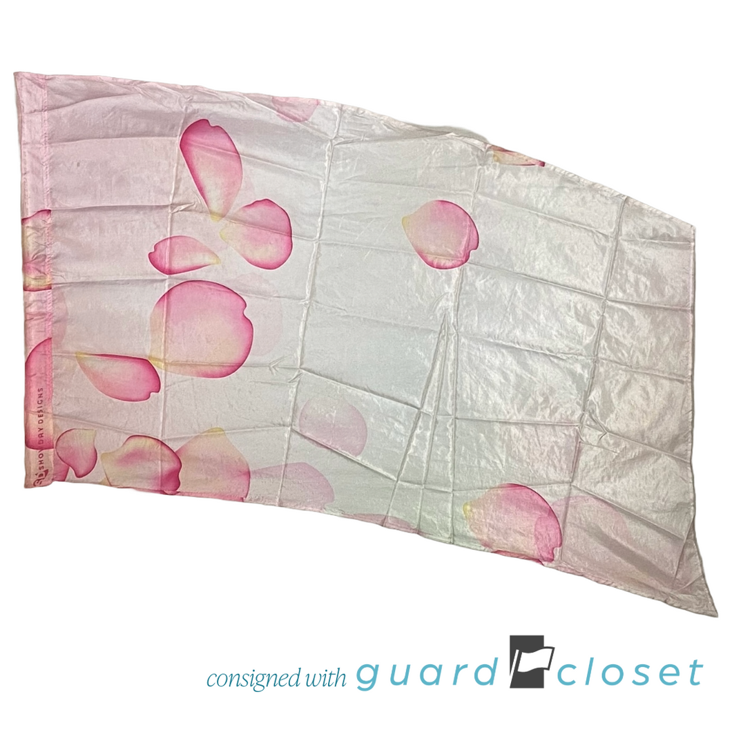 14 pink rose petal flags by Showday Designs