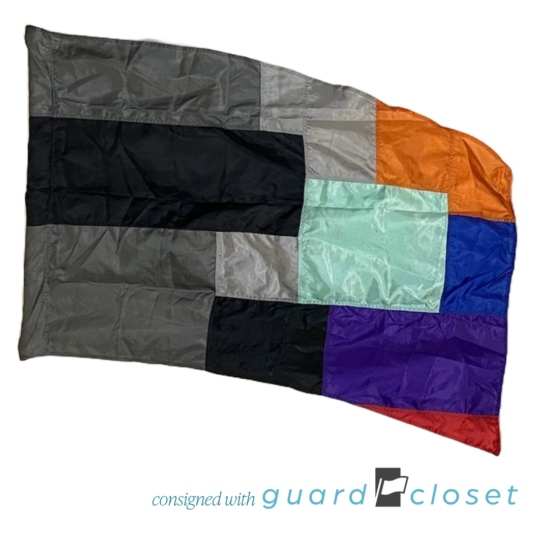 13 Black Grey Multicolor Color Block Flags by Band Shoppe