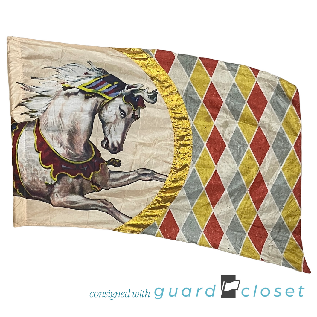 3 circus horse flags by R&S Marching Arts