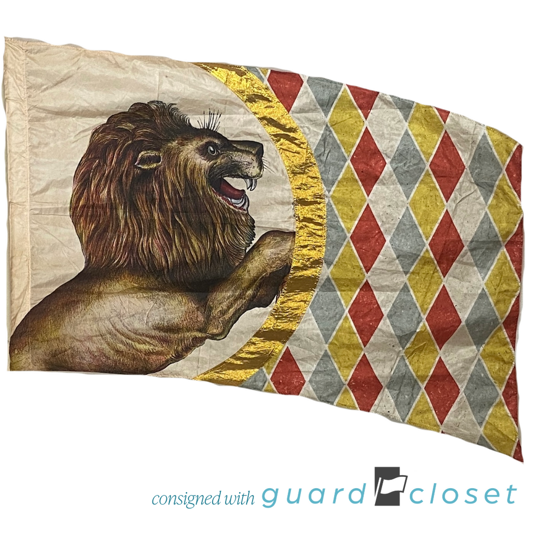 6 circus lions flags by R&S Marching Arts