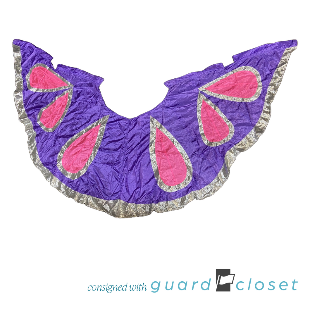 12 Purple Silver Pink Wings Flags by Band Shoppe