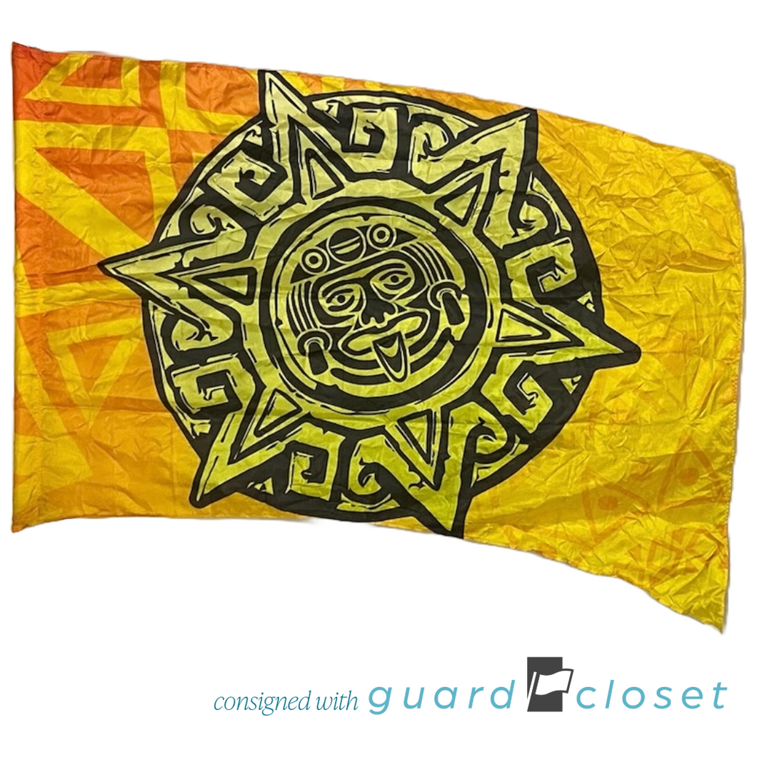 10 Orange Gold Aztec Sun Flags by McCormicks