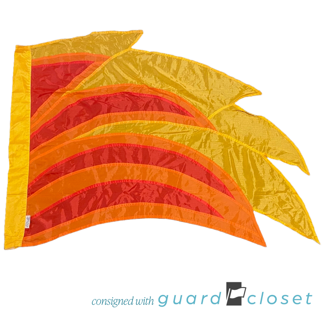 26 red orange yellow flame fire flags by Style Plus