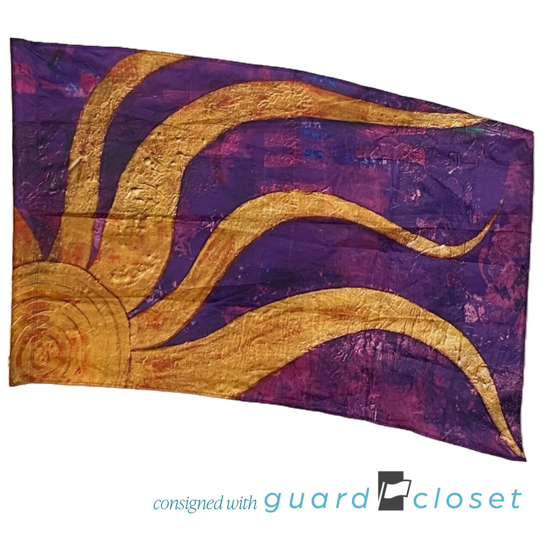 9 Purple Sunburst Flags by Field & Floor FX