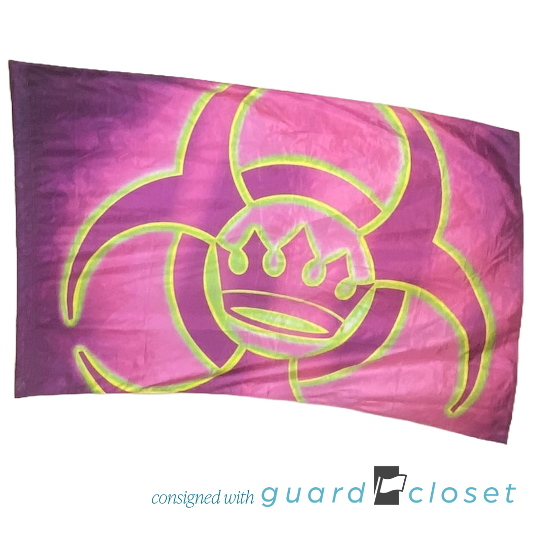 6 Hot Pink Green Crown Flags by Field & Floor FX