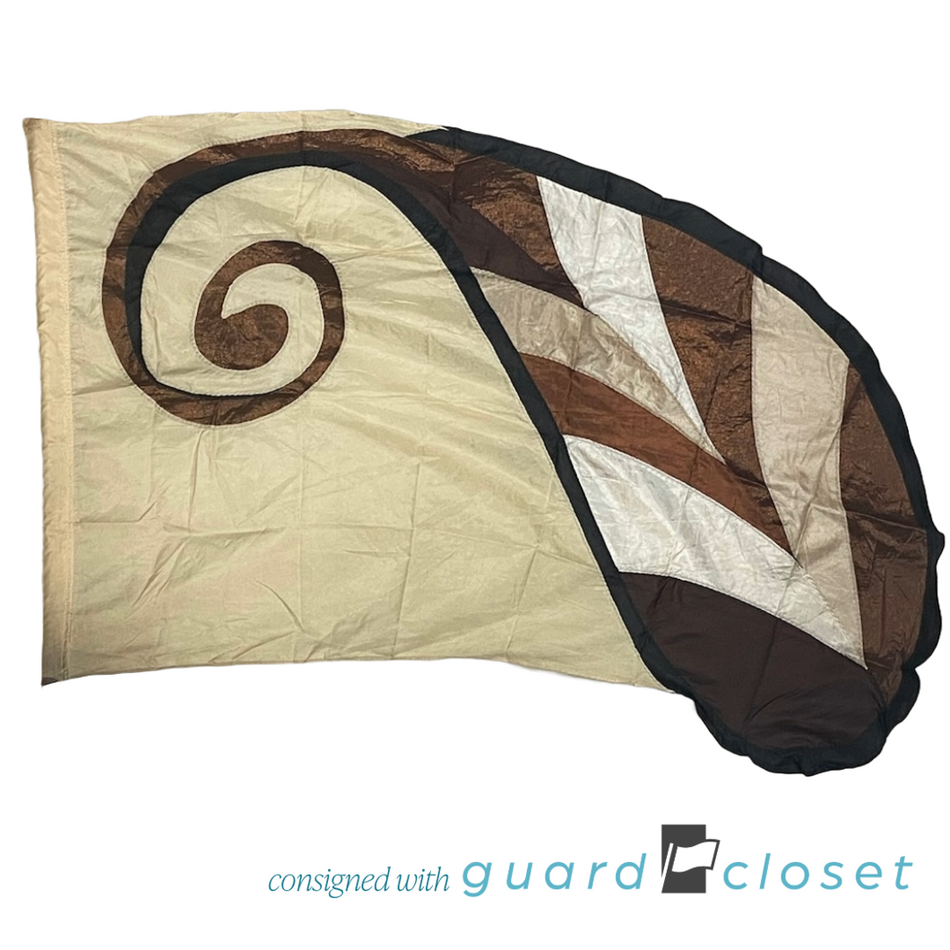 8 Black Brown Beige Feather Flags