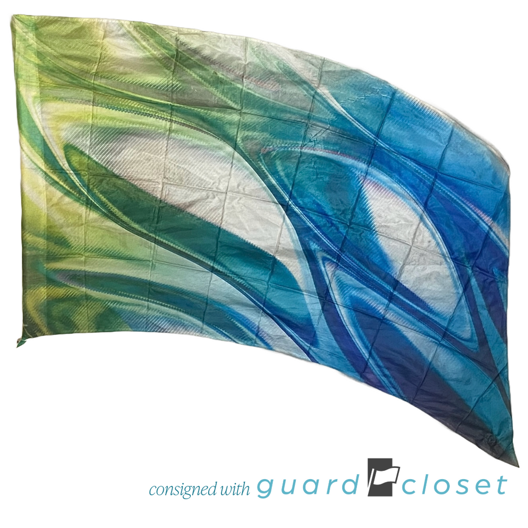 23 Blue Green Abstract Flags by Band Today