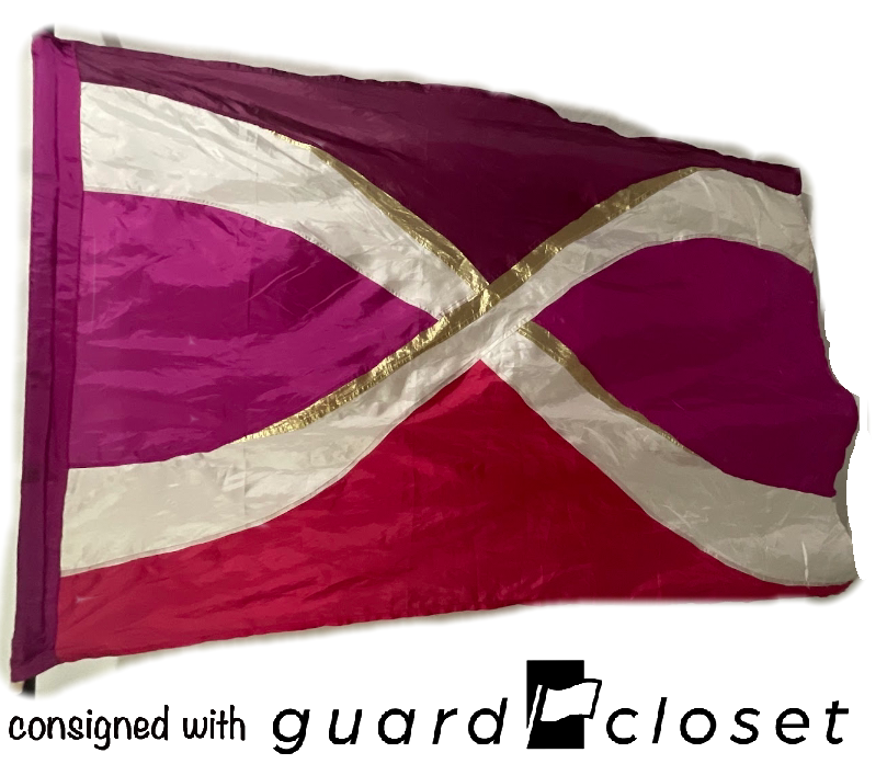 20 purple/pink/white/gold X flags