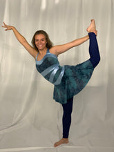 Load image into Gallery viewer, 9 Navy green light Blue sleeveless Unitards With Attached Skirts- A Wish Come True
