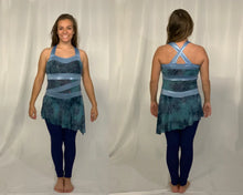 Load image into Gallery viewer, 9 Navy green light Blue sleeveless Unitards With Attached Skirts- A Wish Come True
