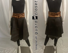 Load image into Gallery viewer, 19 total gold brown leather skirts
