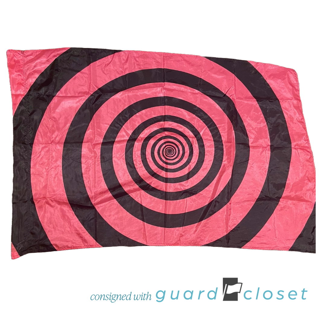 37 Hot Pink & Black Spiral Vortex Flags by Field & Floor FX