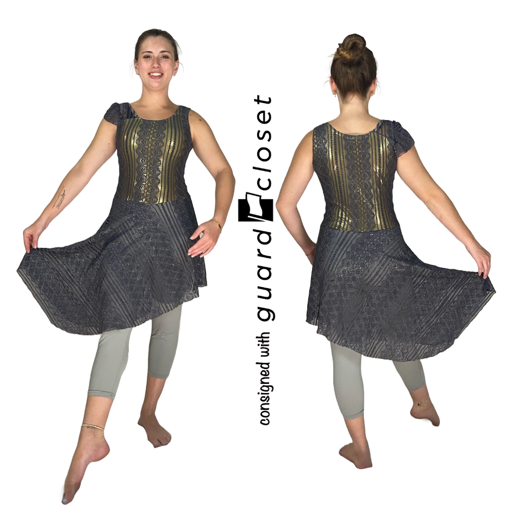 14 Gold Gray Varied Styles dresses/unitards