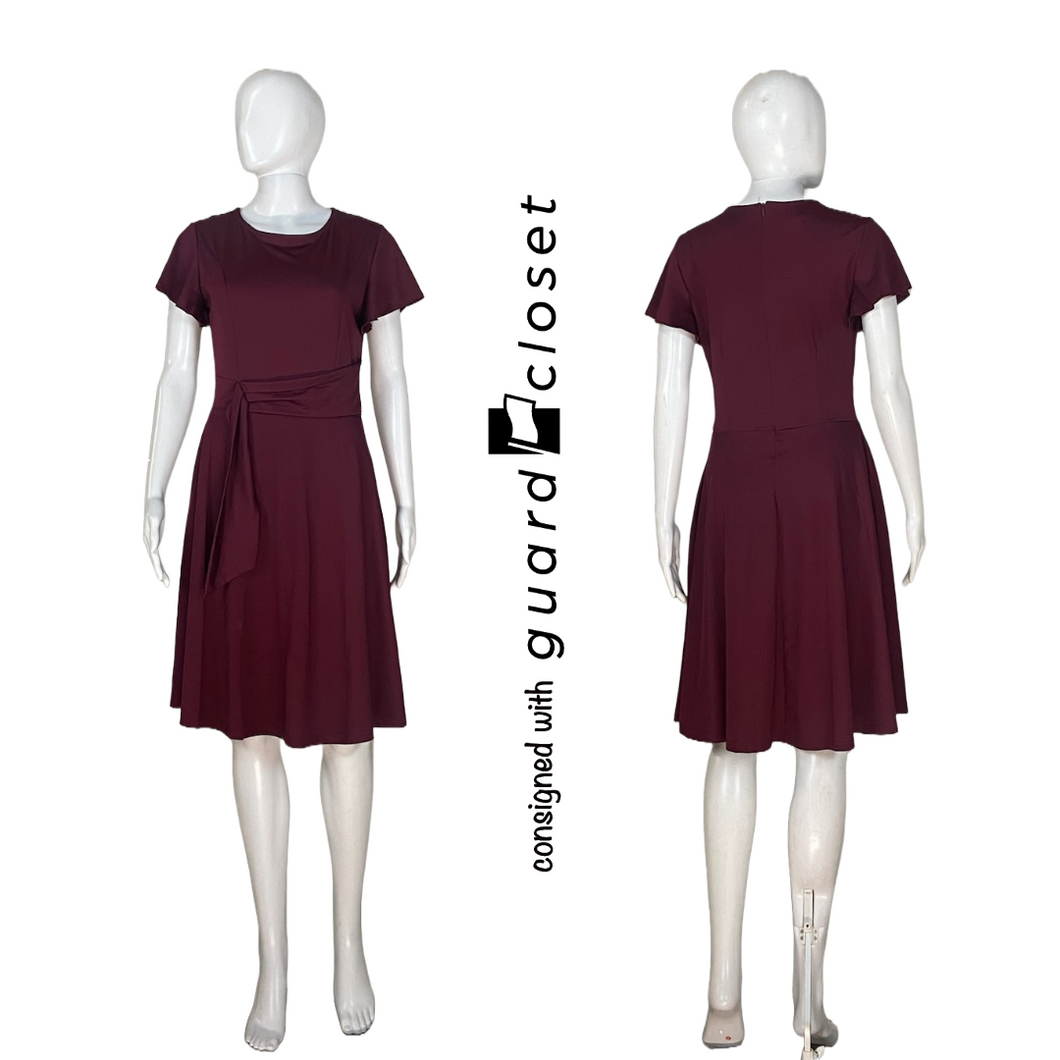 8 Short Sleeve Maroon Dresses w/ Sash by Fenjar