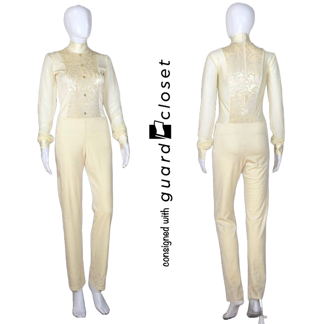 21 female & 2 male ivory unitards by Showday Designs