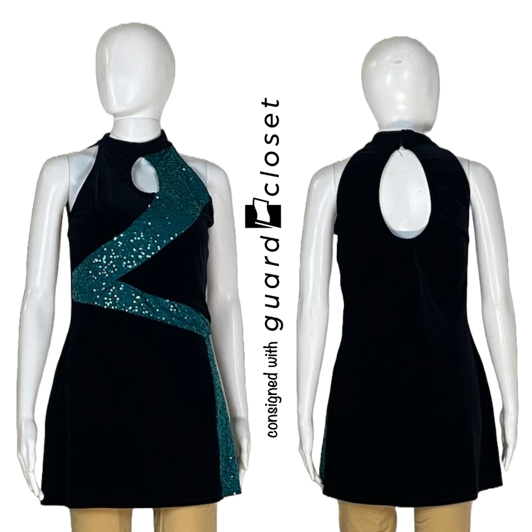 11 Black Teal Halter Style Plus Tunics