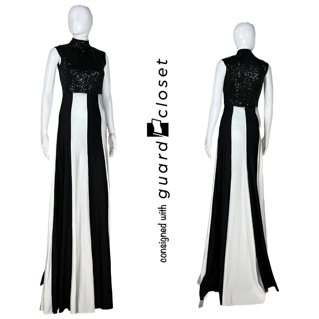 8 black and white sleeveless A Wish Come True maxi dresses