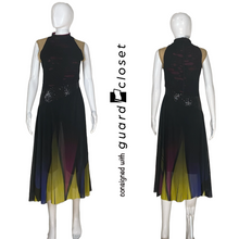 Load image into Gallery viewer, 11 Black Yellow Maroon Sleeveless Kazara Dresses
