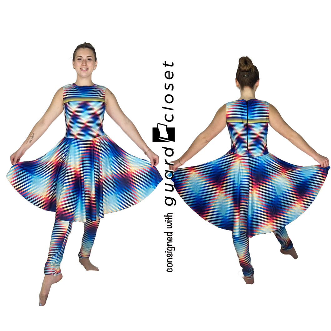 17 Multicolor Stripe Sleeveless Unitards by Style Plus