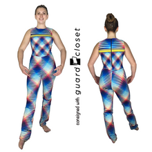 Load image into Gallery viewer, 17 Multicolor Stripe Sleeveless Unitards by Style Plus
