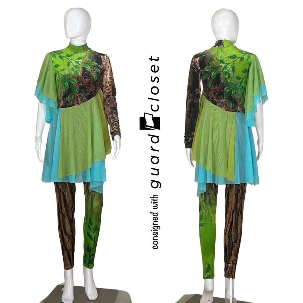 15 Multicolor Earth Nature Long Sleeve Unitard by Showday Designs