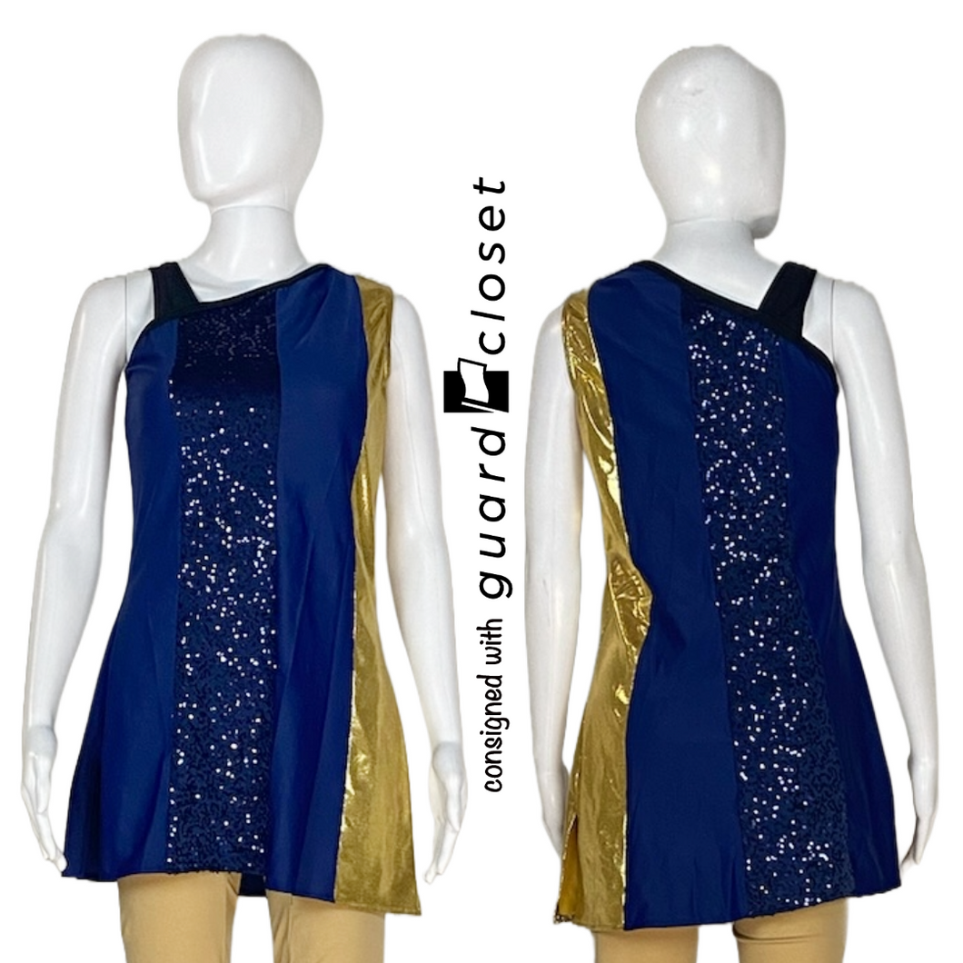 13 Dark Blue/Gold Sleeveless Tunics by Band Shoppe