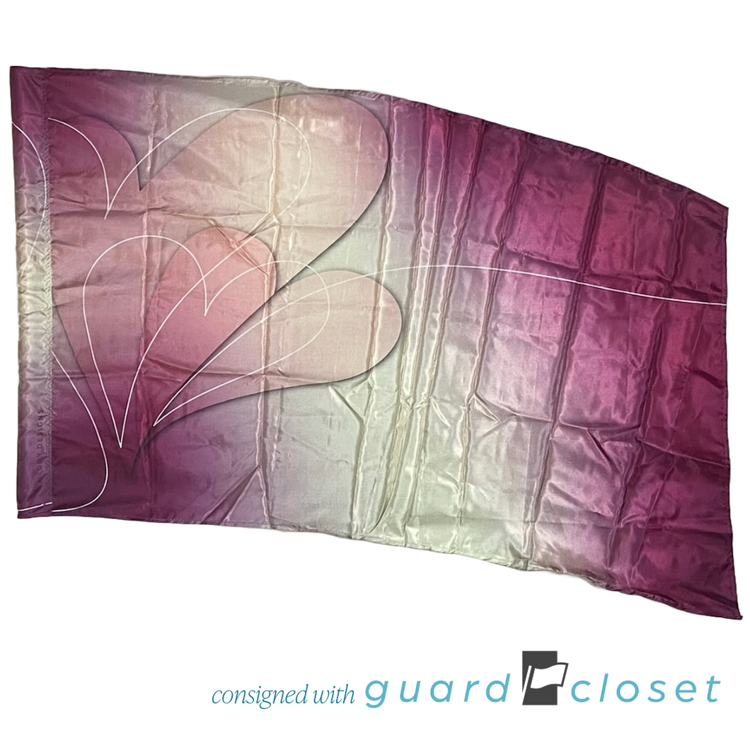 10 Pink Heart Motif Flags by Showday Designs