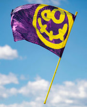 Load image into Gallery viewer, 28 purple &quot;Nirvana&quot; &quot;smiley&quot; flags Field and Floor FX
